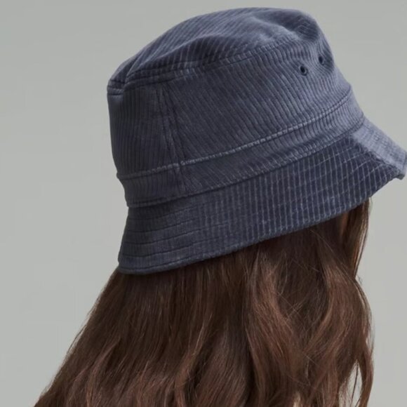 Lululemon Corduroy Bucket Sun Hat TRNV True Navy Blue M/L New NWT - Picture 9 of 10